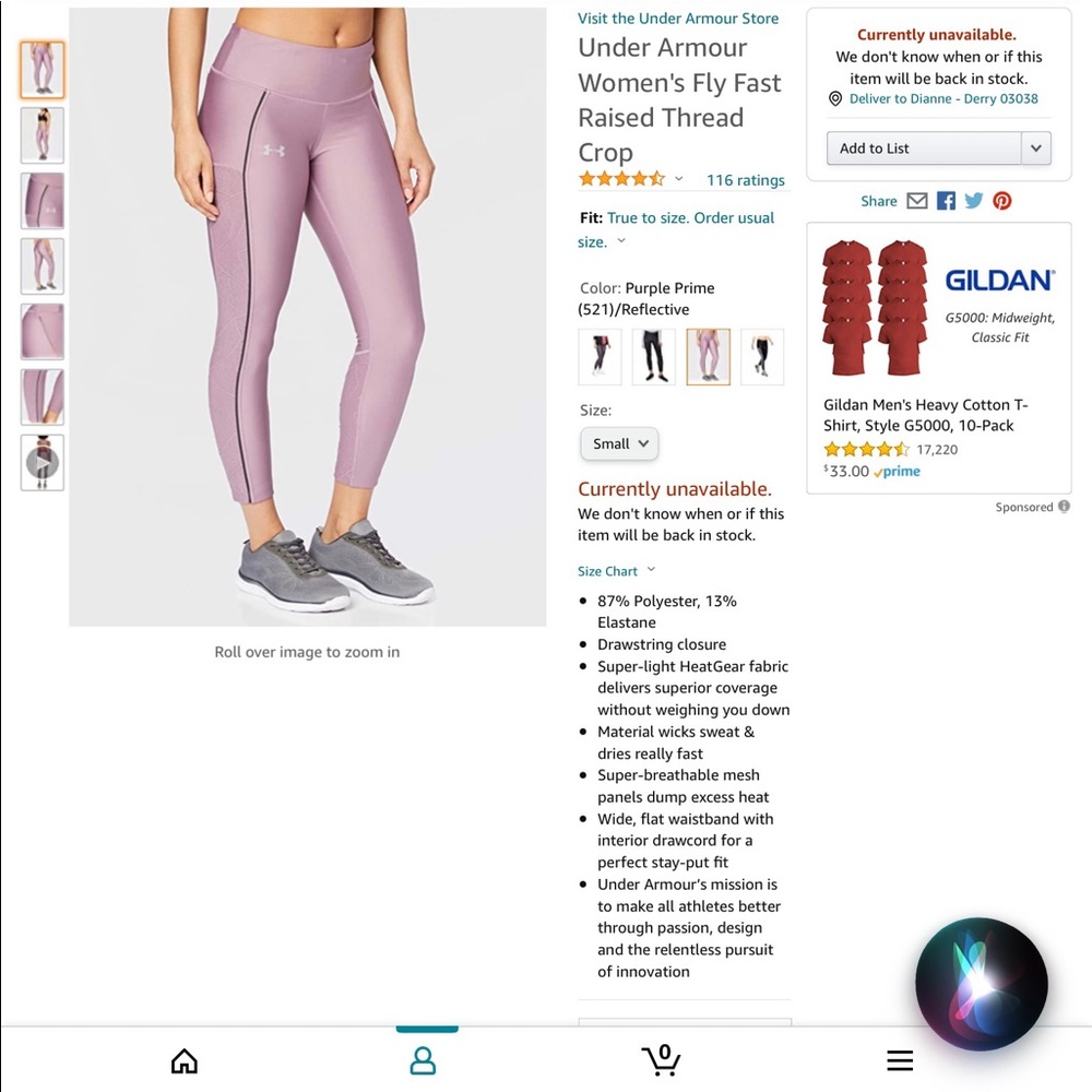 Under Armour Cold Gear crop leggings